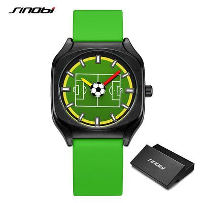 Neue kreative Fußball-Design Herren Quarz Uhren Mode Quarz Armbanduhren Silikon Band männliche Geschenke wasserdichte Uhr