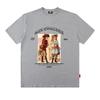 American Trendy Brand Youth Print Ins Men'S Loose Casual Pure Cotton Couple Short-Sleeved T-Shirt Half-Sleeved
