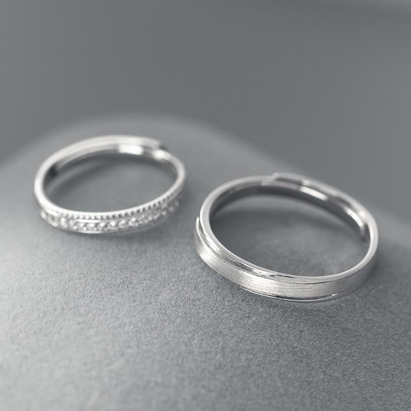 Modian 925 Sterling Silber Cassic Frosted Trendy Lovers Paar Ring für Frauen Statement Hochzeit Verlobung Edlen Schmuck Geschenke