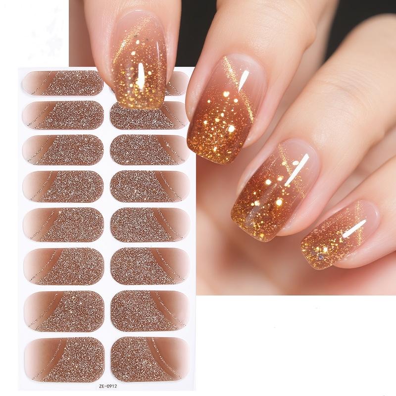 Gel-Nagelaufkleber für Damen - Zum Aufpressen, Wasserdicht, Mattes Finish, Kein Kleber nötig
