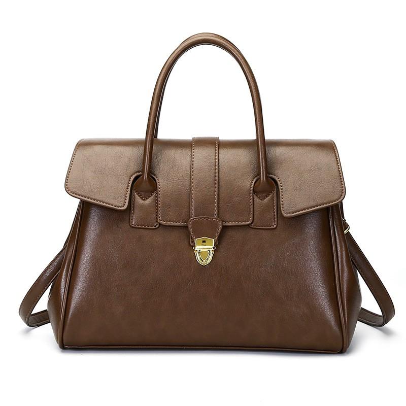 Large Capacity Tote Bag Women Stylish Everyday Shoulder PU Leather Zip Multi-Compartment Organizer