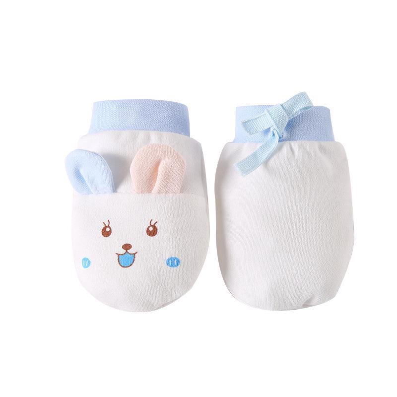 Breathable Cotton Anti-Scratch Mittens for Newborns (0-6 Months) - Spring/Summer Edition