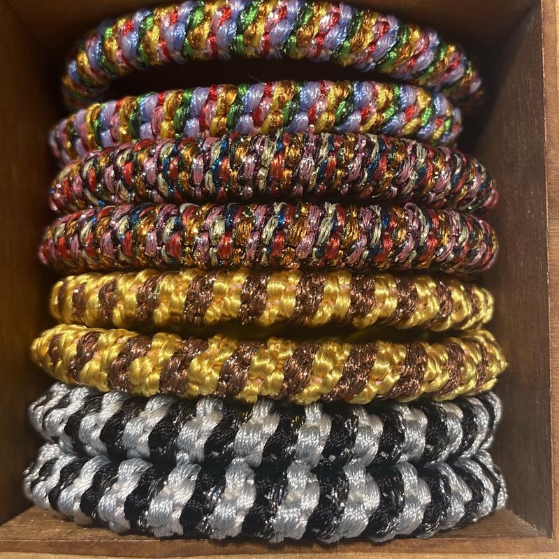 8 szt./partia damskie modne kolorowe gumki do włosów na Bransoletkę dziewczęce elastyczna gumka do włosów knekki sznurek do włosów knekki haar elastiek