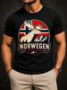 Norwegen Tour 2026 Graphic Large Moose Head Over The Norwegian FlAg And Snowy Peaks Distressed Unisex All TShirt