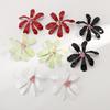 Women Fashion Personality Alloy Oil Dripping Exaggerated Flower Stud Earrings Summer Vacation Style Temperament Ear Jewelry