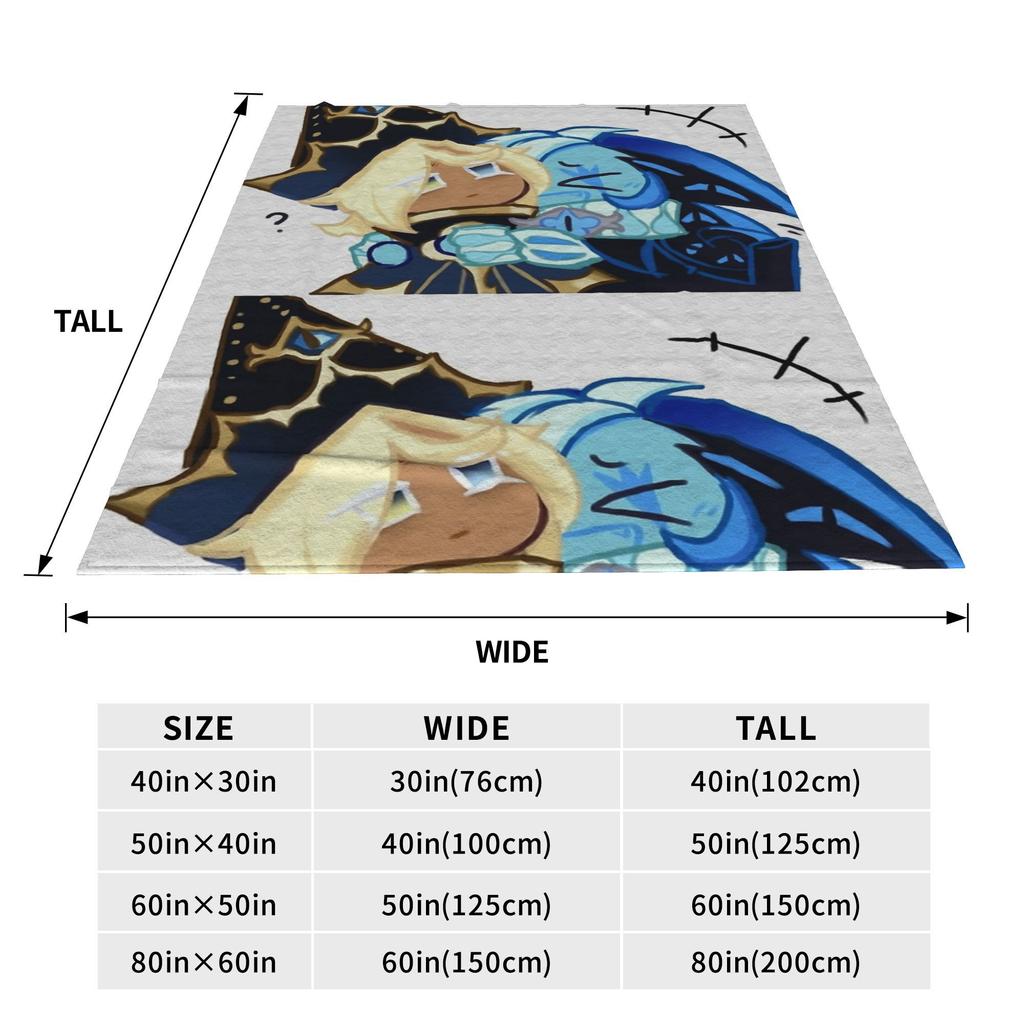 Čistá vanilka a stínové mléko Deky Cookie Run Kingdom Plyšové Úžasně teplé přehozy na doma Letní