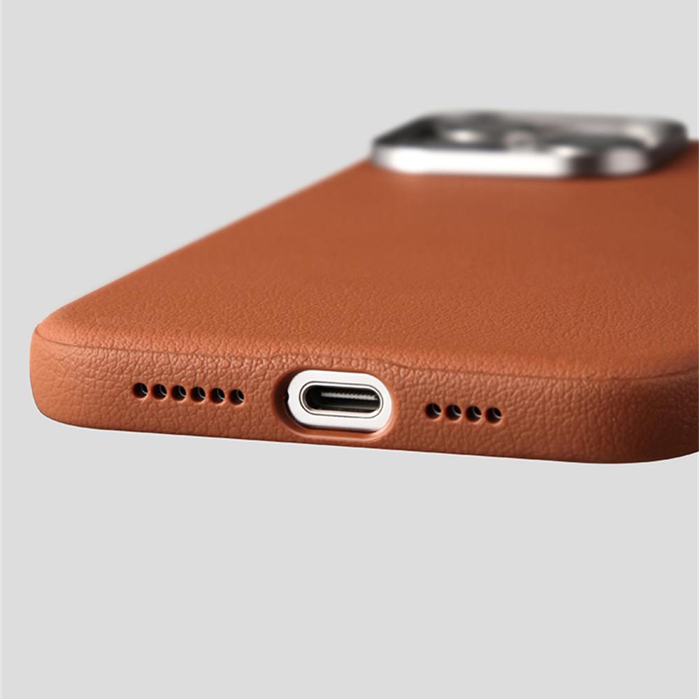 Luxusní business PU kožené pouzdro Magsafe pro IPhone 16 Pro Max 15 14 Lehké Tenké S pocitem kůže Jednobarevné Magnetické Bezdrátové nabíjení Nárazuvzdorný Ochranný kryt