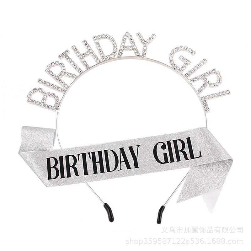 Children's Adult Birthday Headband IR Letter Crown Headband