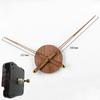 DIY Large Wall Clock Modern Spain Silent Mechanism Wood Pointer Large Torque Quartz Movement Clocks Black Walnut Needles Mural