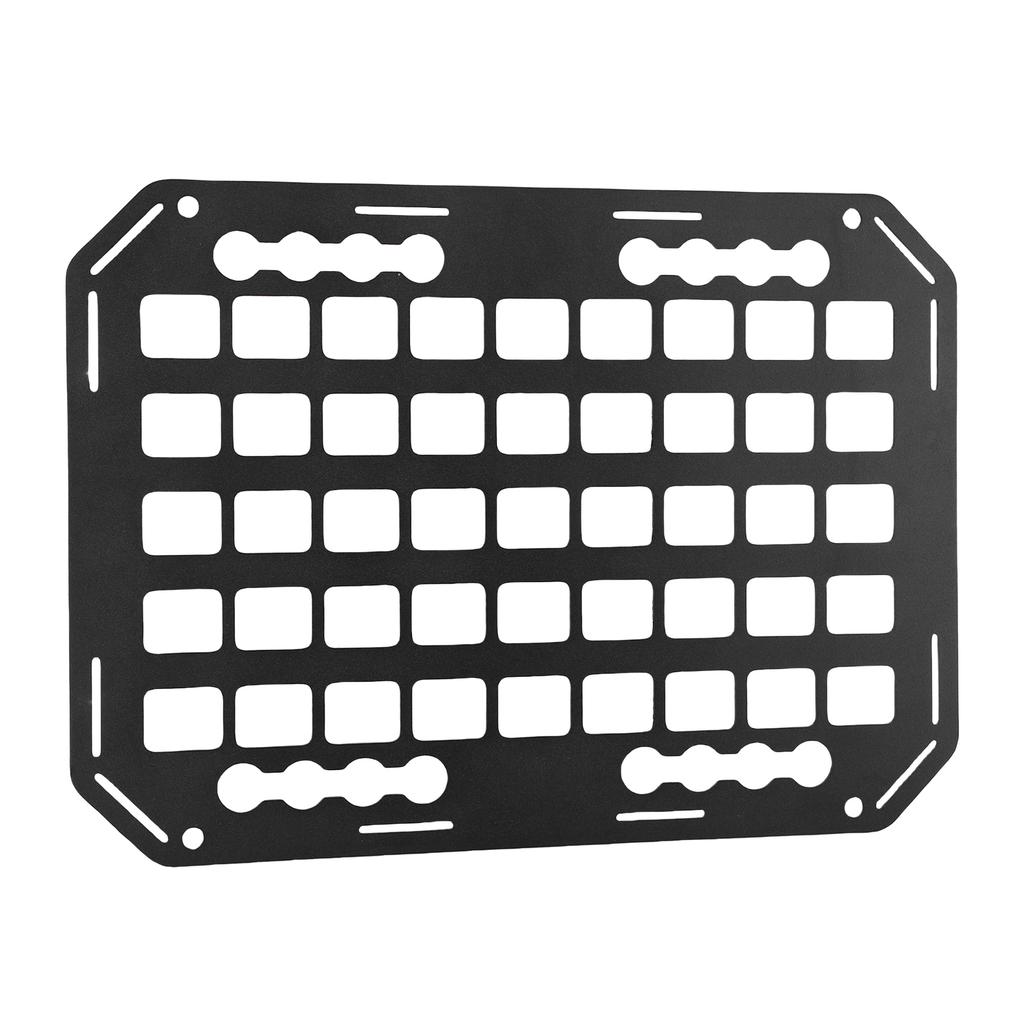 Truck Bed Molle Panel Rack 11x15.3x0.1in Aluminum L Track Cargo Storage Organizer for Cars SUVs Pickup RVs