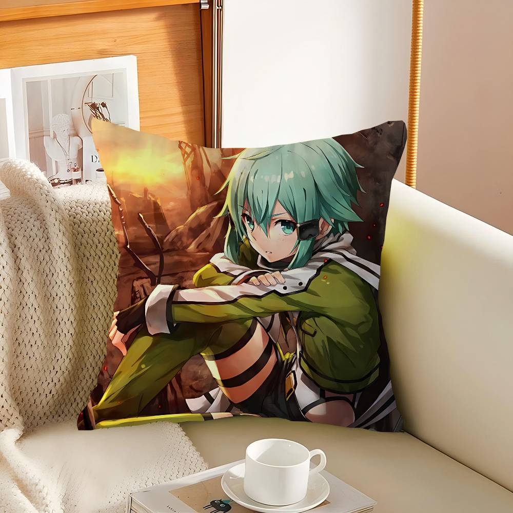 Sinon Cartoon Office Cushion Pillowcase Car Cushion Cover45X45CM Lumbar Pillowcase Sofa Pillowcover