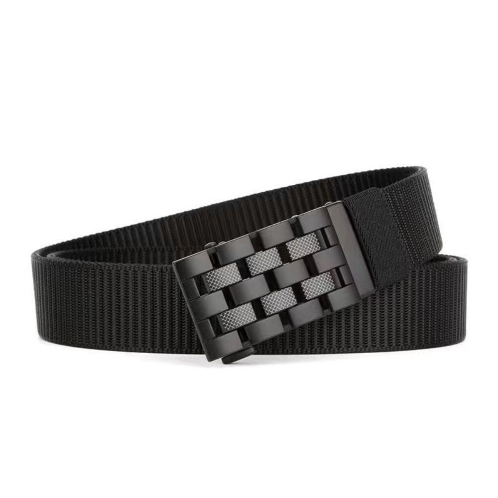 

Роскошный бренд Автоматическая пряжка Поясные ремни Деловой повседневный Холщовый ремешок Мужской Плетеный пояс