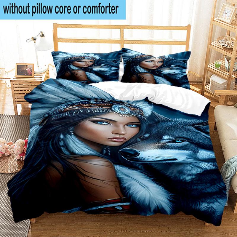 Dragon Queen's Majesty 3pcs Bedding,Including 1pc Duvet Cover And 2pcs Pillowcases Perfect for Christmas,Ideal for Bedroom, Dormitory