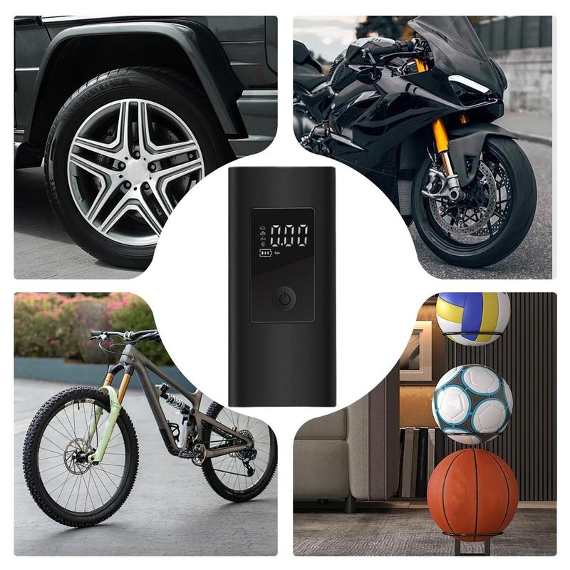 Electric Car Tire Air Pump Wireless Motorcycle Tire Air Pump Large Battery Capacity Digital Display USB Charging Pool Inflator