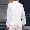 Women's Casual Fashion Patchwork Chiffon Long Sleeve Solid Color Shirt