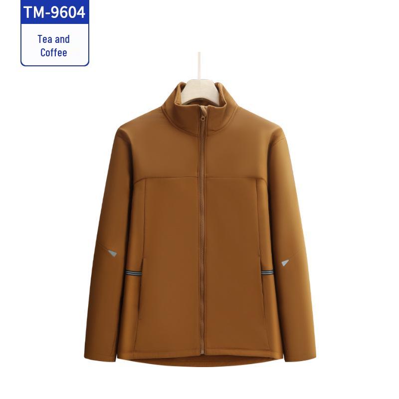 Autumn & Winter Stand Collar Velvet Windbreaker: Custom Team Outdoor Activities & Cultural Advertising Jacket.