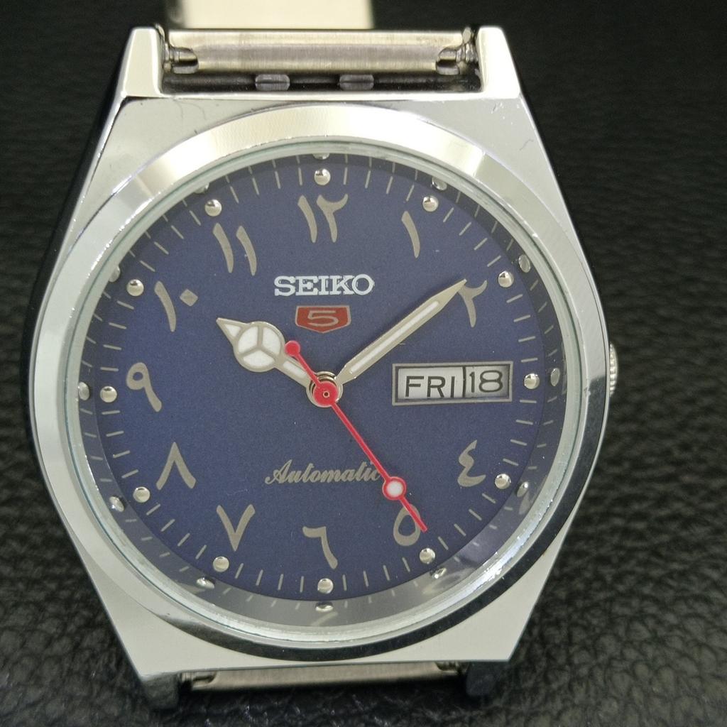 REFURBISHED VINTAGE SEIKO 5 AUTOMATIC 6309A JAPAN MENS BLUE DIAL WATCH a441341-5 Sk-a441341