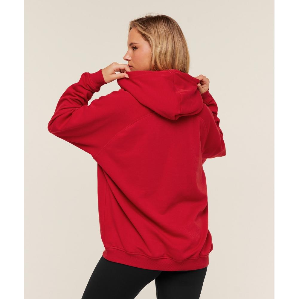 Gymshark Training Oversized Fleece Hoodie Carmine Red B5a7n Rbqw