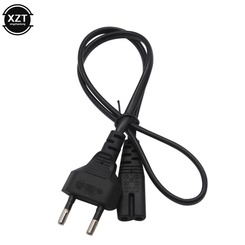 0.6M 2ft-Prong Pin AC EU/US Power Cable High Quality Wire Conductor Power Cord For Desktop Laptop