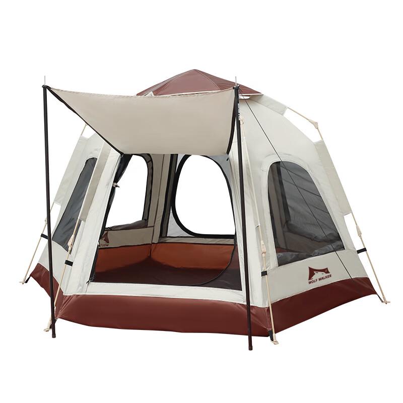 Wolfwalker Automatic Folding Hexagonal Camping Tent One Size