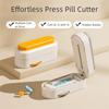 Dust-Proof Pill Storage Box with Cleaning Brush Daily Pill Splitter Cut Tablet Dispenser  Daily Use