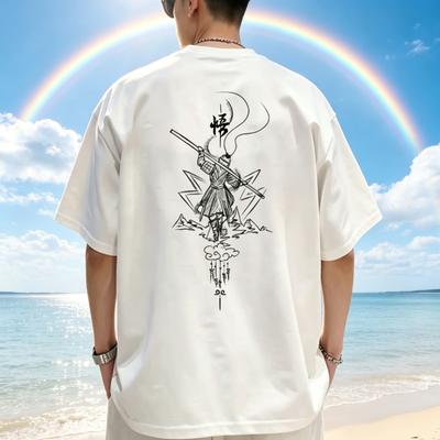 New Arrival Breathable Crew Neck Unisex Women Summer Casual Fashion Streetwear Novelty Tee Cotton Tshirts Wuzi Printing