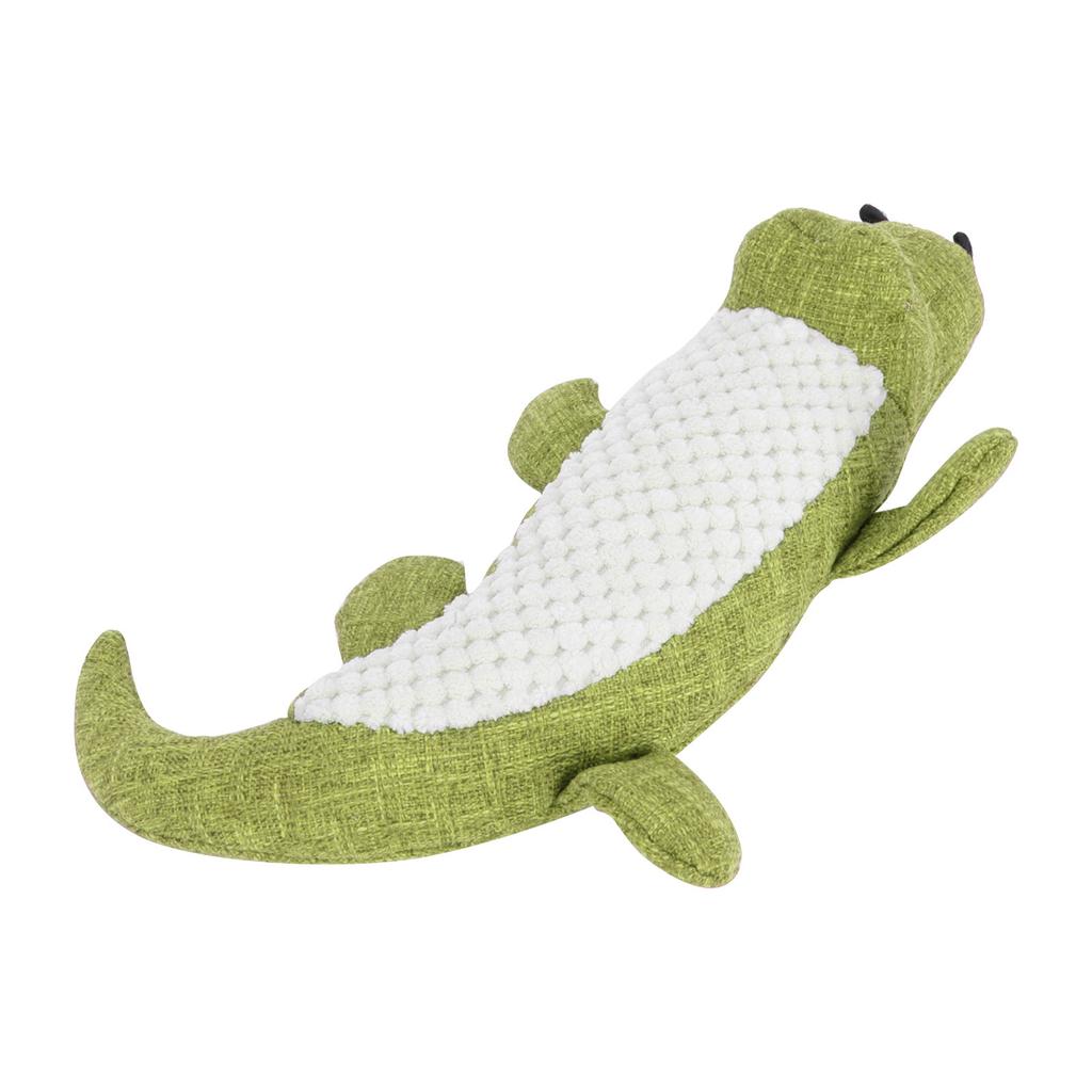 Dog Toys Simulation Crocodile Shape Plush Stuffed Bite Resistant Molar Pet Dog Vocal ToysGreen
