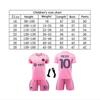 Kids Miami Messi Soccer Jersey, ANUTETOUNI® Polyester Pink Athletic Gear