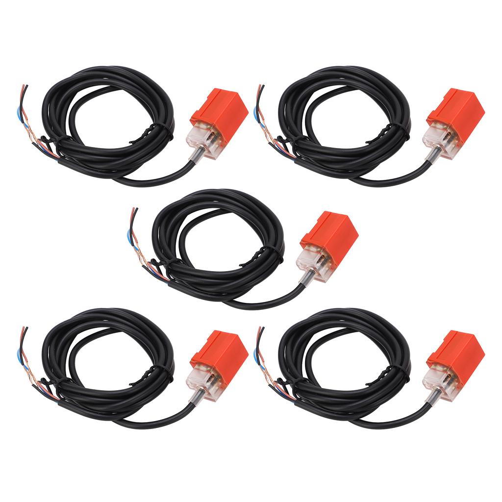 5Pcs Proximity Switch NPN Normally Open 100Hz Response Frequency IP65 Proximity Sensor DC10?30V