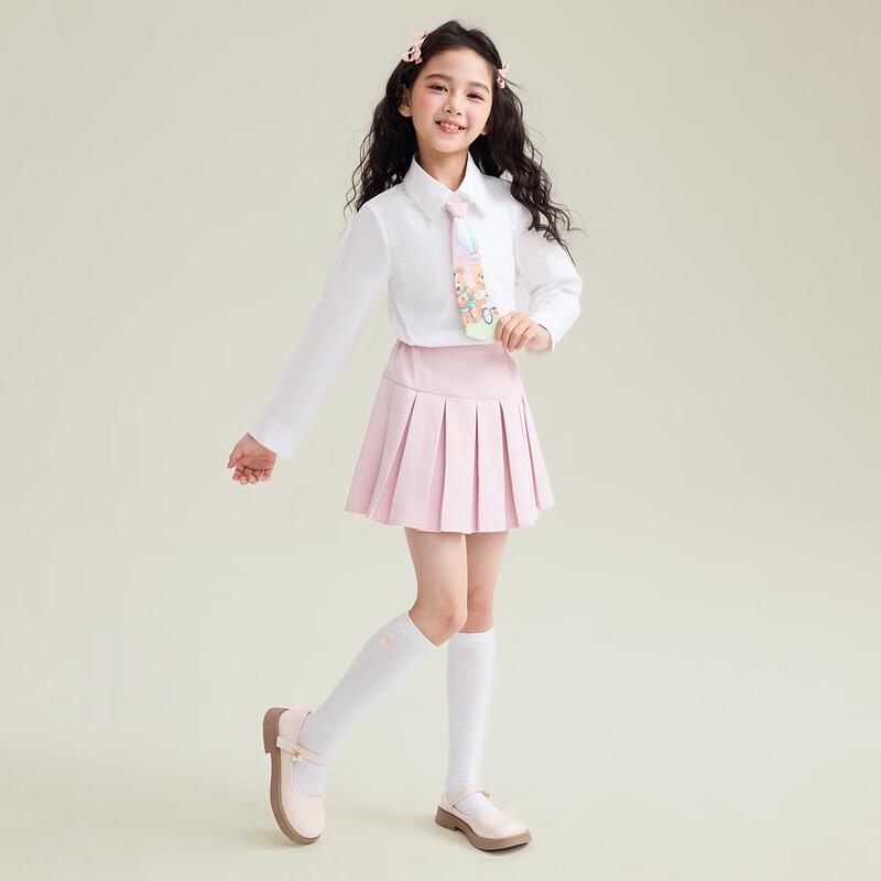 Girls' Pure Cotton Peter Pan Collar Lace Shirt