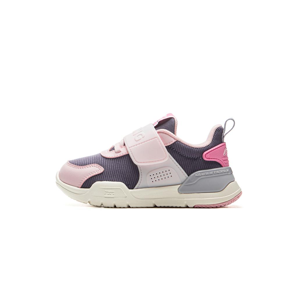 Li Ning Kids Fashion Comfortable Shock Absorption Rebound Low-Top Casual Shoes Kids Casual Shoes Pink YKNU118-2