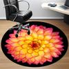 1pc Flower Print Carpet, Round Non Slip Durable Large Size Office Carpet, Suitable for Office
