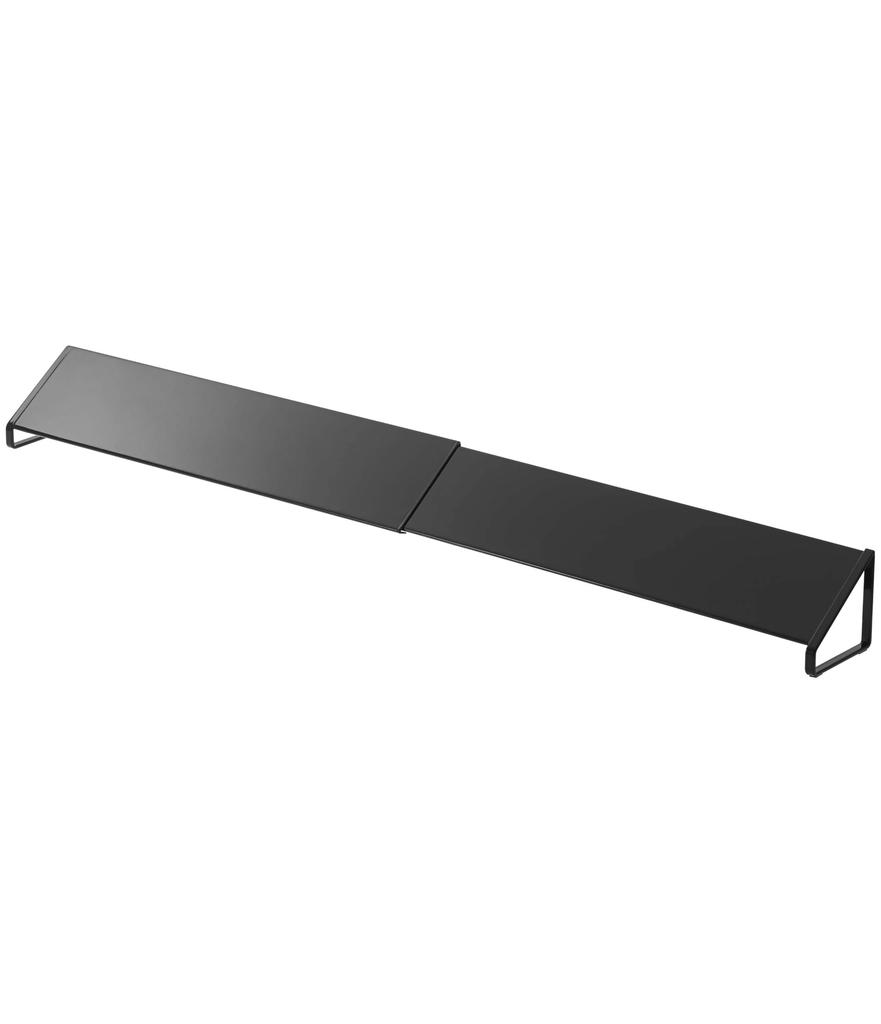 Yamazaki Tower Exhaust Vent x D8 x Fits Widths from Oil Splash x IH Stove Grill Product Number 2455 Cover, Black, Approx. W45-82 H7.5cm, Extendable,