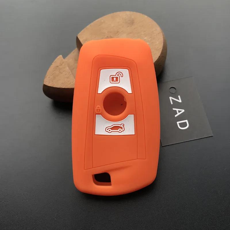 

ZAD silicone key fob cover case shell skin hood for BMW F10 F20 F30 Z4 X1 X3 X4 M1 M2 M3 E90 1 2 3 5 7 SERIES Remote keyless помаранчевий