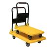 Wuxi Silent 5-Wheel Blue Folding Plastic Hand Truck with Reinforced Rib, 65x115 Extended Board