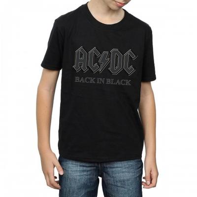 Boys Back In Black Cotton T-Shirt