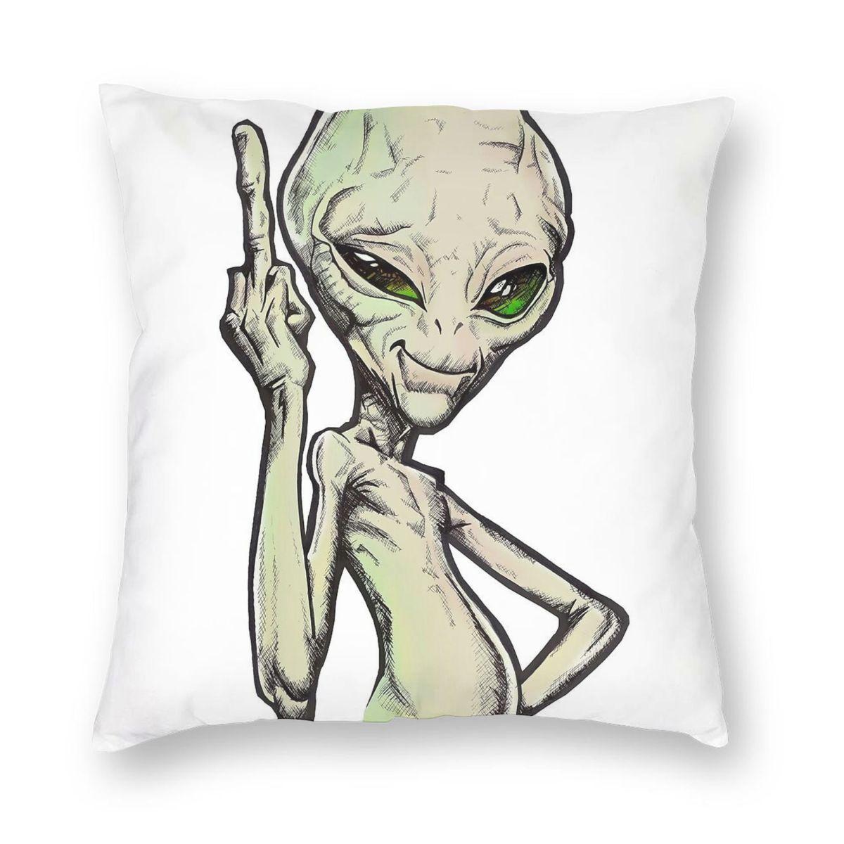 

Paul The Alien Square Pillowcase Polyester Linen Velvet Pattern Zip Decorative Pillow Case Sofa Cushion Cover 30x30cm