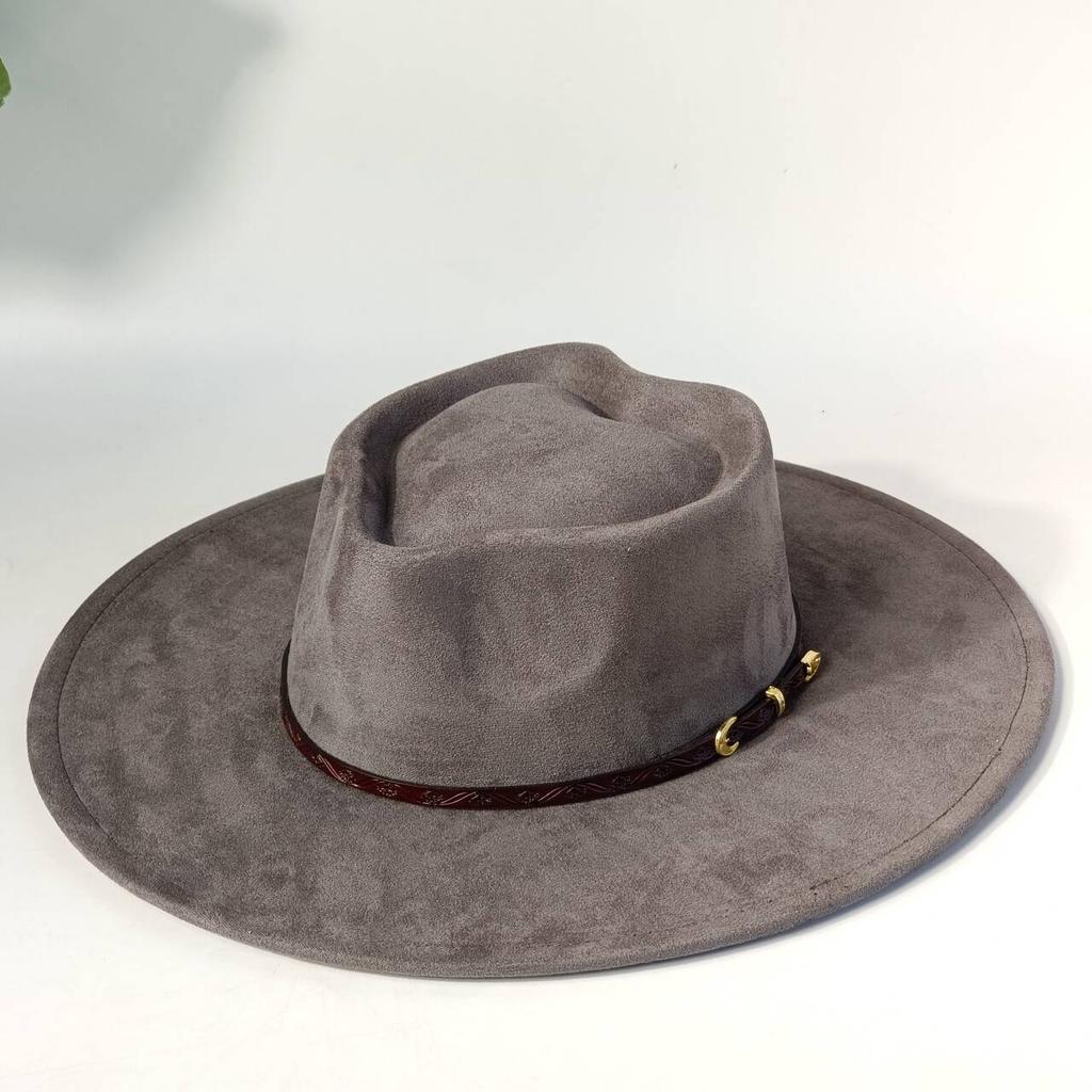 Men's vegan suede hat, women's heart-shaped crown logoengraving suitableforpyrographywide-brimmed hatcappelloluxuryhatsfor woman