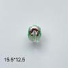 DIY Christmas Oval Hand-Painted Glass Beads: Tree, Old Man & Snowman Bracelet Set