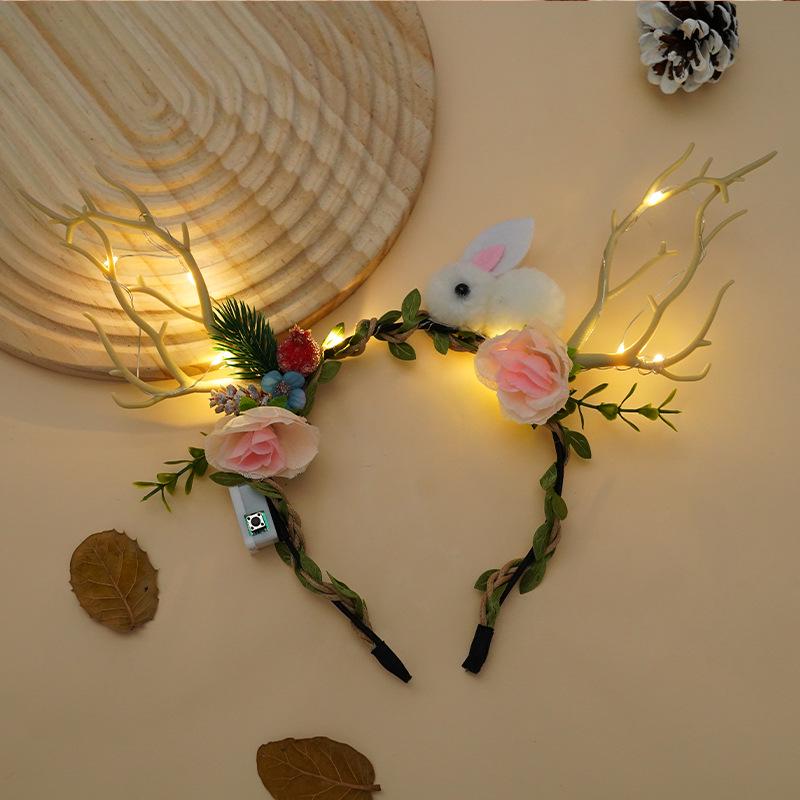 Świecące Świąteczne Akcesoria do Włosów Bałwana: Świecąca opaska i spinka do włosów dla dorosłych i dzieci