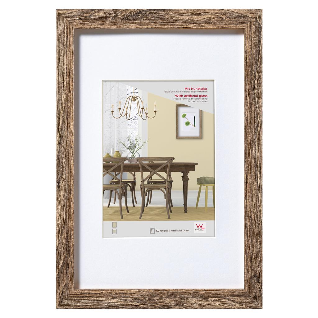 Cadre photo Fiorito en bois avec verre artificiel