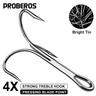 Lure Anchor Hook Large Object Three-claw Spear Hook Butterfly Hook Three-prong Hook Quadruple Strengthened Black Fish Hook 10 Pieces/bag