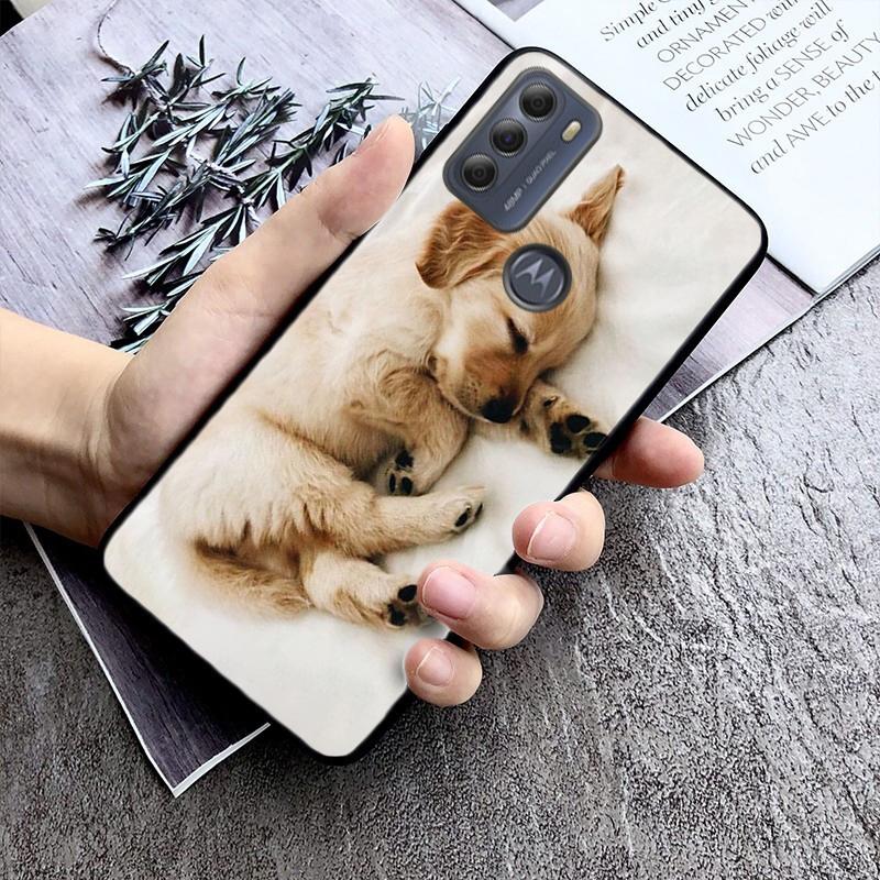 Custodia Carina per Telefono con Cuccioli di Cane per Motorola Moto G 5G G50 G60S G100 G Stylus G9 G8 G7 Power G Pure G8 Play G7 Plus G60