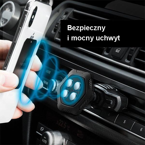 Uchwyt samochodowy Spigen QS24 - magnetyczny do kratki nawiewu czarny