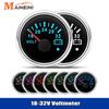 7 Colors Backlight 52mm Voltmeter Fuel Level Water Level Oil Temp Gauge With Warning Light Universal For 12V 24V Boat Car Marine