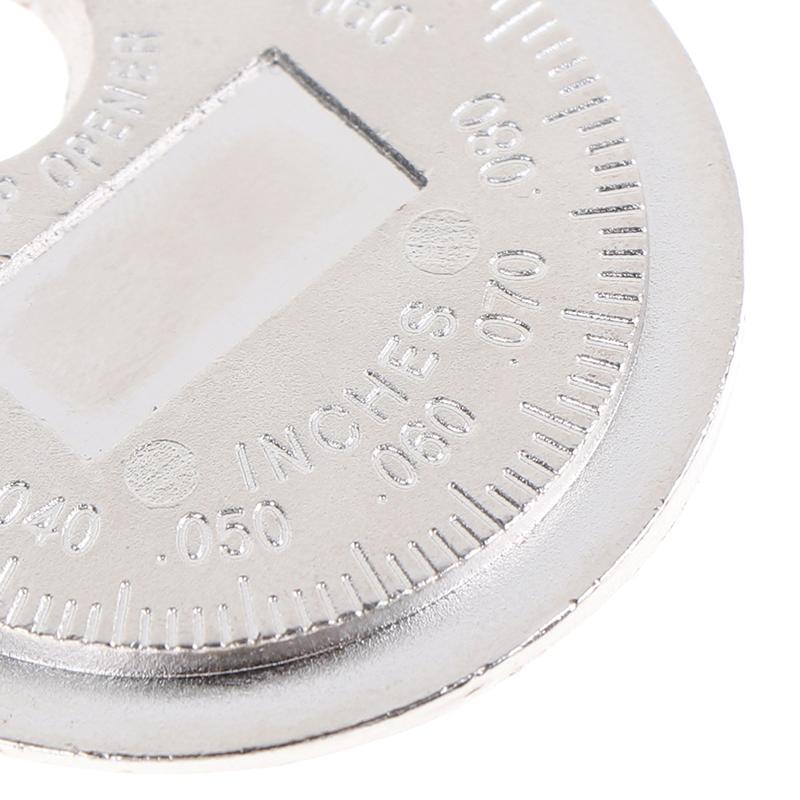 1Pc Spark Plug Gap Gauge Measurement Tool Coin-Type 0.6-2.4Mm Range Gage Caliber