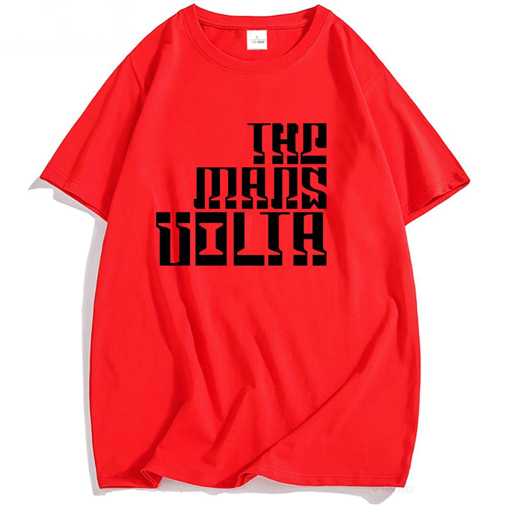 THE MARS VOLTA Logo Aufdruck T-Shirt Grafikbekleidung Lässig Locker Kurzarm T-Shirts Mode Herren Damen T-Shirt Unisex