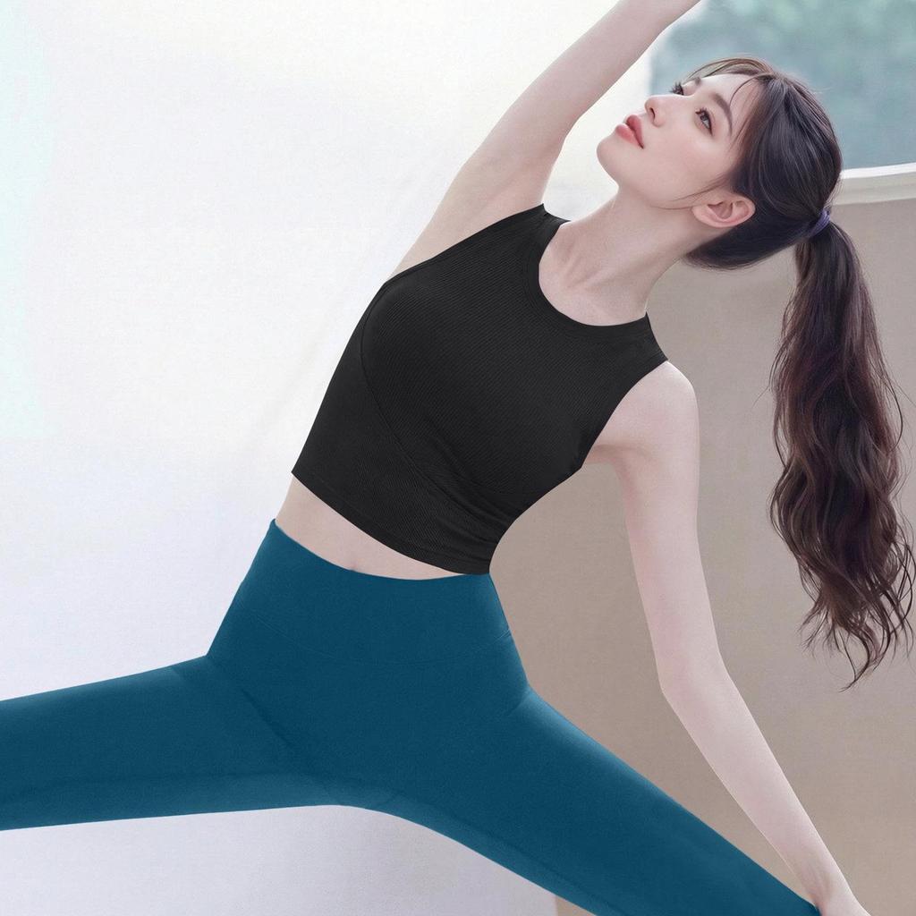 2026 Women's High-End Yoga Vest Top with Chest Pads - Slimming and Beautiful Pilates Fitness Wear