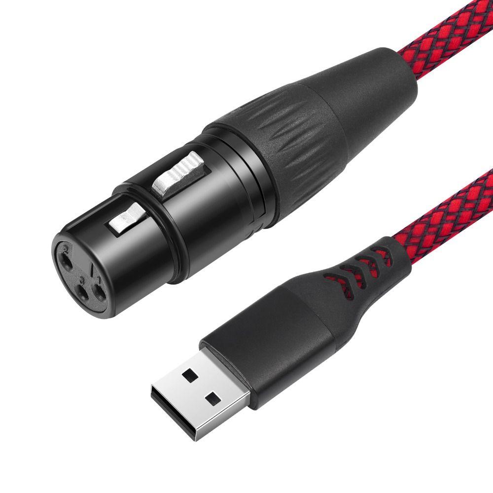 Multifunction Mic Link Converter Cable Male To Female USB To XLR Adapter  Microphones or Recording
