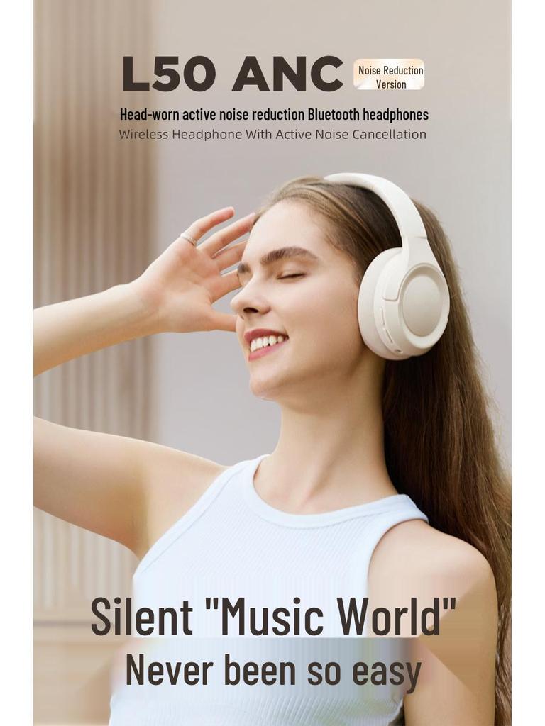 Wireless Bluetooth Headset with ANC, Long Battery Life, Universal for Gaming & Smartphones